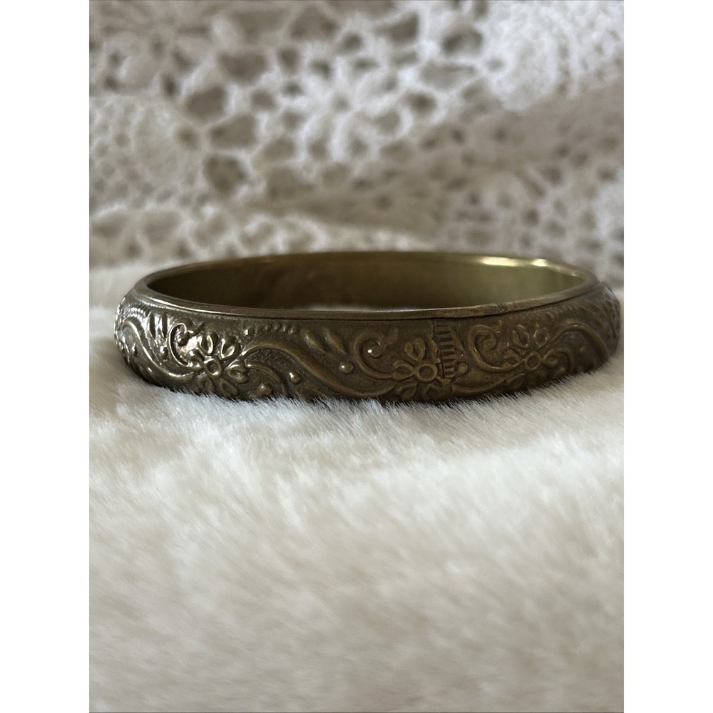 Vintage Brass Nicely Aged Victorian Style Bracelet